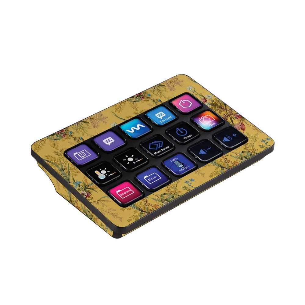 MightySkins Skin Compatible with Elgato Stream Deck MK.2 - Yellow Marble End | Protective, Durable, and Unique Vinyl Decal wrap Cover | Easy to Apply and Change Styles | Made in The USA