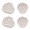 Honbay 4PCS Cute Bee Hive Silicone Honeycomb Pendant & Fondant Chocolate Candy Resin Mold (Light Grey) view 1