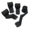 4 Rolls Black Handmade Fringe Chiffon Silk Ribbon 1.5" W x 5Yd Per Roll,Frayed Edges Ribbon Set for Gifts Wrapping,Wedding Invitations,Bouquets,DIY Crafts (1.5" x20Yd, Black) view 1