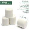 4 Rolls Cream White Handmade Fringe Chiffon Silk Ribbon 1.5" W x 5Yd Per Roll,Frayed Edges Ribbon Set for Gifts Wrapping,Wedding Invitations,Bouquets,DIY Crafts (1.5" x20Yd, Cream White) view 2