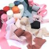 4 Rolls Burgundy Handmade Fringe Chiffon Silk Ribbon 1" W x 5Yd Per Roll,Frayed Edges Ribbon Set for Gifts Wrapping,Wedding Invitations,Bouquets,DIY Crafts (1" x20Yd, Burgundy) view 3