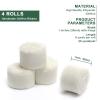 4 Rolls Cream White Handmade Fringe Chiffon Silk Ribbon 1" W x 5Yd Per Roll,Frayed Edges Ribbon Set for Gifts Wrapping,Wedding Invitations,Bouquets,DIY Crafts (1" x20Yd, Cream White) view 2