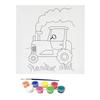 Misco Toys Canvas Paint Party Kits, 11 piece Art kit Pre-Drawn Outline Canvas for Paint and Sip 8 Colors and Brush Included, Great Gift for Kids 4+ and Adults Too! (Tractor) view 1