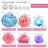 6PCS Flower Silicone Mold Set, 3D Bloom Rose Peony Fondant for Chocolate Cake Decor, Soap Candle Making Kit, Resin Epoxy Casting Polymer Clay Craft Gift view 2