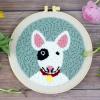 Feltsky Dobermann Punch Needle Kit for Beginners, Including 8 INCH Hoop, Pattern, Cotton Threads, Punch Needles, Needle Threader, Instruction view 2