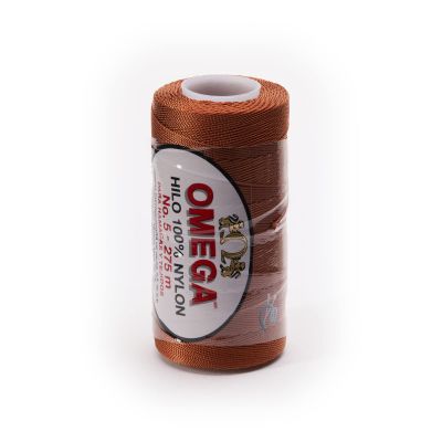 Nylon NO.5 by Omega - Strong 100% Nylon String Cord for Fine Crochet and Crafts - Color: 18 Light Brown