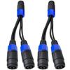CNCESS Dual Speakon Coupler Cable, Speakon Female to Female Short Speaker Link, 2 Pack view 1