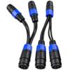 CNCESS Dual Speakon Coupler Cable, Speakon Female to Female Short Speaker Link, 2 Pack view 2