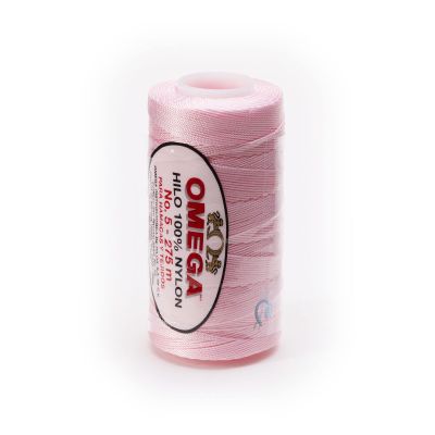 Nylon NO.5 by Omega - Strong 100% Nylon String Cord for Fine Crochet and Crafts - Color: 12 Baby Pink