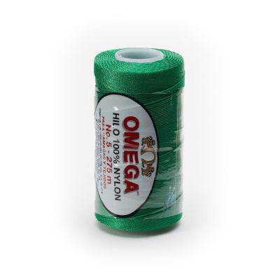 Nylon NO.5 by Omega - Strong 100% Nylon String Cord for Fine Crochet and Crafts - Color: 30 Green