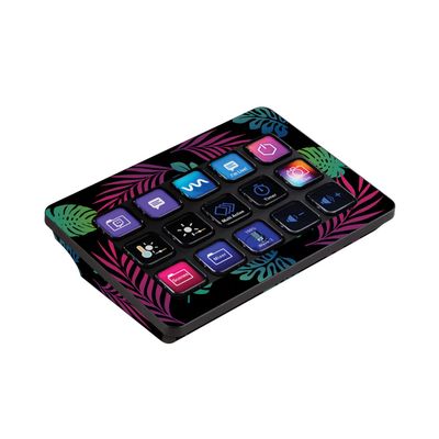 MightySkins Skin Compatible with Elgato Stream Deck MK.2 - Neon Tropics | Protective, Durable, and Unique Vinyl Decal wrap Cover | Easy to Apply, Remove, and Change Styles | Made in The USA