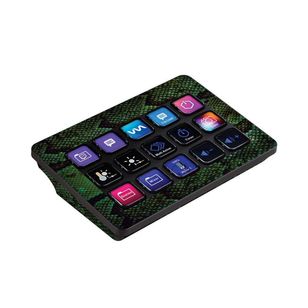 MightySkins Skin Compatible with Elgato Stream Deck MK.2 - Green Serpent | Protective, Durable, and Unique Vinyl Decal wrap Cover | Easy to Apply, Remove, and Change Styles | Made in The USA