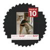 Poster Palooza Pack of TEN 12x16 Mats Bevel Cut for 8x12 Photos - Acid Free Black Suede Precut Matboards For Pictures, Photos, Framing - 4-ply Thickness view 1