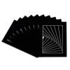 Poster Palooza Pack of TEN 12x16 Mats Bevel Cut for 8x12 Photos - Acid Free Black Suede Precut Matboards For Pictures, Photos, Framing - 4-ply Thickness view 3