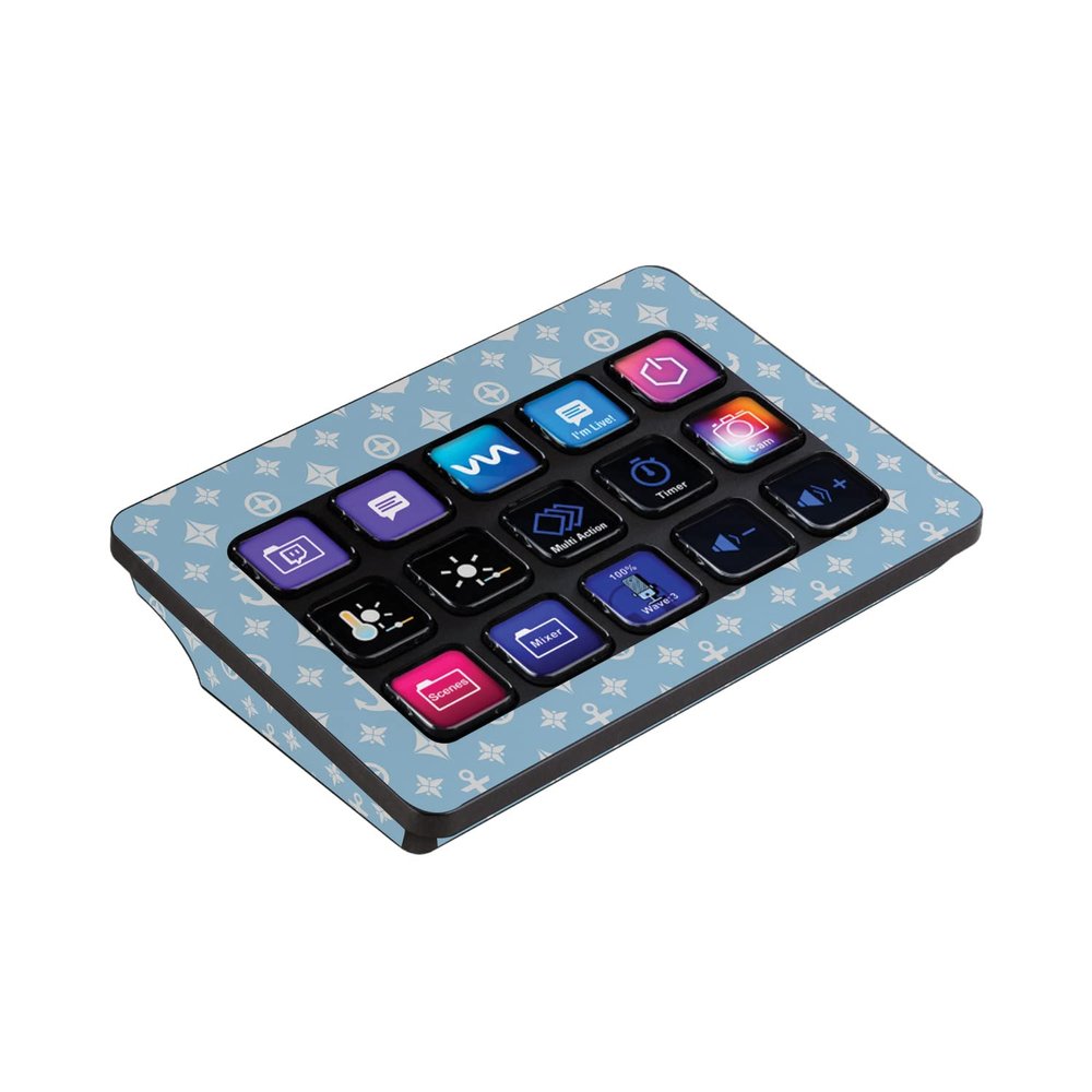 MightySkins Skin Compatible with Elgato Stream Deck MK.2 - Baby Blue Designer | Protective, Durable, and Unique Vinyl Decal wrap Cover | Easy to Apply and Change Styles | Made in The USA
