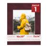 16x20 Mat Bevel Cut for 11x14 Photos - Acid Free Dark Red Suede Precut Matboard With Backing Board and Crystal Clear, Self Seal Photo Mat Bag - For Pictures, Photos, Framing - 4-ply Thickness view 1