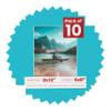 Poster Palooza Pack of TEN 8x10 Mats Bevel Cut for 6x8 Photos - Acid Free Aquamarine Blue Precut Matboards For Pictures, Photos, Framing - 4-ply Thickness view 1