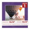 16x16 Mat Bevel Cut for 12x12 Photos - Acid Free Purple Crocus Suede Precut Matboard With Backing Board and Crystal Clear, Self Seal Photo Mat Bag - For Pictures, Photos, Framing - 4-ply Thickness view 1