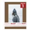 16x20 Mat Bevel Cut for 11x17 Photos - Acid Free Aged Oak Brown Precut Matboard With Backing Board and Crystal Clear, Self Seal Mat Bag - For Pictures, Framing - 4-ply Thickness view 1