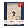 16x20 Mat Bevel Cut for 12x18 Photos - Acid Free Navy Suede Precut Matboard With Backing Board and Crystal Clear, Self Seal Photo Mat Bag - For Pictures, Photos, Framing - 4-ply Thickness view 1