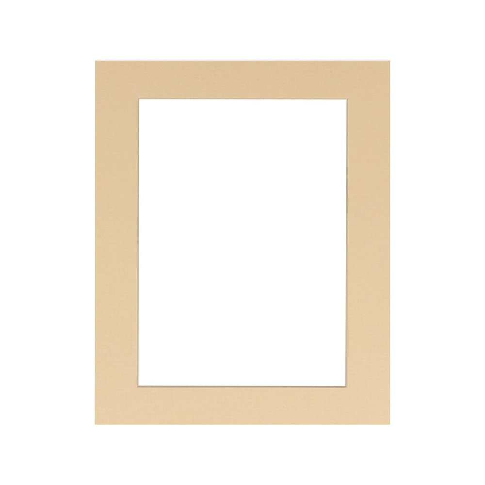 Poster Palooza 8x10 Mat Bevel Cut for 5x7 Photos - Acid Free Beige Precut Matboard - For Pictures, Photos, Framing - 4-ply Thickness