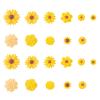 LiqunSweet 33 Pcs 11 Styles Mini Yellow Daisy Flower Slime Charms Flatback Rose Dahlia Sunflower Button for DIY Hair Clip Headband Cell Phone Case Scrapbooking Embelishments view 1