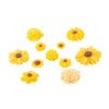 LiqunSweet 33 Pcs 11 Styles Mini Yellow Daisy Flower Slime Charms Flatback Rose Dahlia Sunflower Button for DIY Hair Clip Headband Cell Phone Case Scrapbooking Embelishments view 2