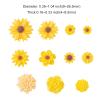 LiqunSweet 33 Pcs 11 Styles Mini Yellow Daisy Flower Slime Charms Flatback Rose Dahlia Sunflower Button for DIY Hair Clip Headband Cell Phone Case Scrapbooking Embelishments view 3