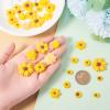 LiqunSweet 33 Pcs 11 Styles Mini Yellow Daisy Flower Slime Charms Flatback Rose Dahlia Sunflower Button for DIY Hair Clip Headband Cell Phone Case Scrapbooking Embelishments view 4