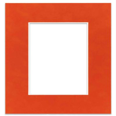 Poster Palooza 16x20 Mat Bevel Cut for 11x14 Photos - Acid Free Orange Suede Precut Matboard - For Pictures, Photos, Framing - 4-ply Thickness