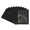 Poster Palooza Pack of TEN 8x10 Mats Bevel Cut for 5x7 Photos - Acid Free Dark Grey Suede Precut Matboards For Pictures, Photos, Framing - 4-ply Thickness view 3
