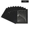 Poster Palooza Pack of TEN 11x14 Mats Bevel Cut for 8.5x11 Photos - Acid Free Dark Grey Suede Precut Matboards For Pictures, Photos, Framing - 4-ply Thickness view 2