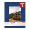 8x10 Mat Bevel Cut for 5x7 Photos - Acid Free Brooke Blue Suede Precut Matboard With Backing Board and Crystal Clear, Self Seal Photo Mat Bag - For Pictures, Photos, Framing - 4-ply Thickness view 1