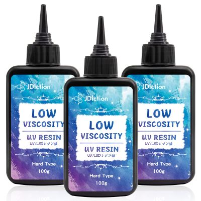 JDiction UV Resin, Upgrade 300g Low Viscosity Hard Thin UV Resin with Super Crystal Clear Resins Kit for Jewelry, Casting, Coating and DIY Craft