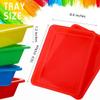 Jetec 24 Pcs Multicolor Plastic Art Trays 10.9 x 8.4 Inch Classroom Activity Crafts Trays Art Serving Organizer Bulk for School Teacher Supplies Painting Beads Storage DIY Projects Educational Use view 2