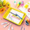 Jetec 24 Pcs Multicolor Plastic Art Trays 10.9 x 8.4 Inch Classroom Activity Crafts Trays Art Serving Organizer Bulk for School Teacher Supplies Painting Beads Storage DIY Projects Educational Use view 4