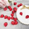 Strawberry Flatback Beads Charms, 20Pcs Fruit Resin Cabochons Imitation Food Flatbacks Buttons Beads for DIY Scrapbooking Embellishment Phone Case Decor Handicraft Accessories Hair Clip (20 red) view 2