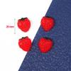 Strawberry Flatback Beads Charms, 20Pcs Fruit Resin Cabochons Imitation Food Flatbacks Buttons Beads for DIY Scrapbooking Embellishment Phone Case Decor Handicraft Accessories Hair Clip (20 red) view 4