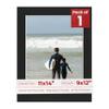 11x14 Mat Bevel Cut for 9x12 Photos - Acid Free Black Suede Precut Matboard With Backing Board and Crystal Clear, Self Seal Photo Mat Bag - For Pictures, Photos, Framing - 4-ply Thickness view 1