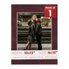 Poster Palooza 10x13 Mat Bevel Cut for 8x10 Photos - Acid Free Dark Red Suede Precut Matboard - For Pictures, Photos, Framing - 4-ply Thickness view 1