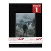 6x8 Mat Bevel Cut for 4x5 Photos - Acid Free Black with Black Core Precut Matboard With Backing Board and Crystal Clear, Self Seal Photo Mat Bag - For Pictures, Photos, Framing - 4-ply Thickness view 1