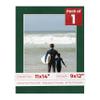 11x14 Mat Bevel Cut for 9x12 Photos - Acid Free Green Suede Precut Matboard With Backing Board and Crystal Clear, Self Seal Photo Mat Bag - For Pictures, Photos, Framing - 4-ply Thickness view 1