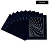 Poster Palooza Pack of 25 Acid Free 8.5x11 Mats Bevel Cut for 6x9 Photos - Navy Suede Precut Matboards For Pictures, Photos, Framing - 4-ply Thickness view 2