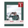 11x14 Mat Bevel Cut for 9x11 Photos - Acid Free Forest Green Precut Matboard With Backing Board and Crystal Clear, Self Seal Photo Mat Bag - For Pictures, Photos, Framing - 4-ply Thickness view 1