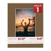 8x10 Mat Bevel Cut for 5x8 Photos - Acid Free Basketball Texture Precut Matboard With Backing Board and Crystal Clear, Self Seal Photo Mat Bag - For Pictures, Photos, Framing - 4-ply Thickness view 1