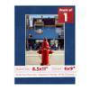8.5x11 Mat Bevel Cut for 6x9 Photos - Acid Free Brooke Blue Suede Precut Matboard With Backing Board and Crystal Clear, Self Seal Photo Mat Bag - For Pictures, Photos, Framing - 4-ply Thickness view 1
