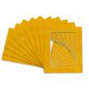 Poster Palooza Pack of TEN 8x12 Mats Bevel Cut for 6x10 Photos - Acid Free Bright Yellow Precut Matboards For Pictures, Photos, Framing - 4-ply Thickness view 1