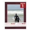 11x14 Mat Bevel Cut for 9x12 Photos - Acid Free Dark Red Suede Precut Matboard With Backing Board and Crystal Clear, Self Seal Photo Mat Bag - For Pictures, Photos, Framing - 4-ply Thickness view 1