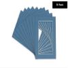 Poster Palooza Pack of TEN 8.5x11 Mats Bevel Cut for 6x9 Photos - Acid Free Steel Blue Precut Matboards For Pictures, Photos, Framing - 4-ply Thickness view 2
