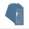 Poster Palooza Pack of TEN 8.5x11 Mats Bevel Cut for 6x9 Photos - Acid Free Steel Blue Precut Matboards For Pictures, Photos, Framing - 4-ply Thickness view 3